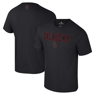 T-shirt Colosseum noir Oklahoma Sooners Color Pop Active Blend pour hommes