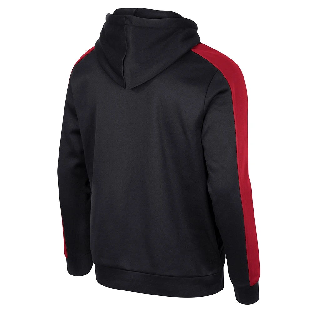 Sweat à capuche entièrement zippé Colosseum noir Oklahoma Sooners Reese pour hommes