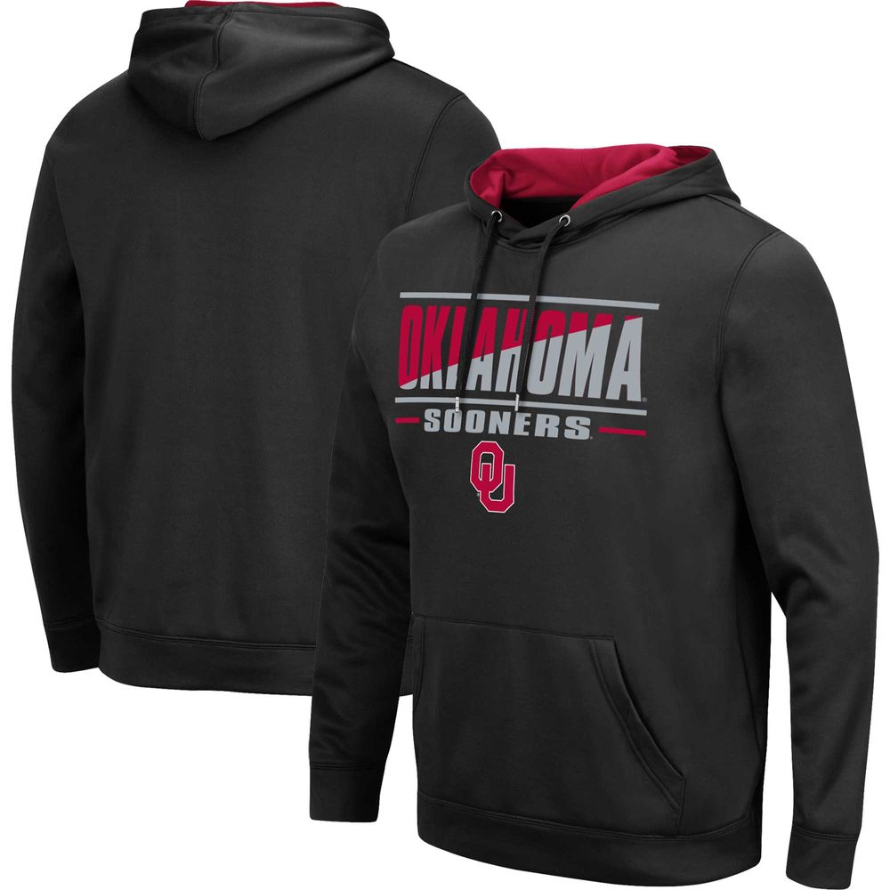 Men's Colosseum Oklahoma Sooners Slash Stack 2.0 Pullover Hoodie