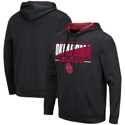 Sweat à capuche Colosseum noir Oklahoma Sooners Slash Stack 2.0 pour hommes