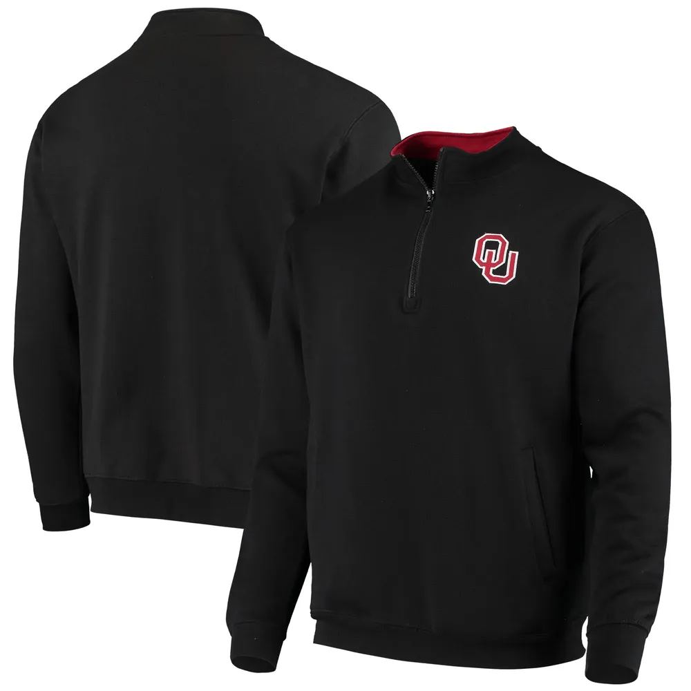 Men's Colosseum Black Oklahoma Sooners Tortugas Logo Quarter-Zip Jacket