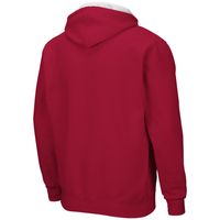 Men's Colosseum Crimson Oklahoma Sooners Arch & Team Logo 3.0 Full-Zip Hoodie