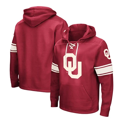 Chandail à capuchon lacets de hockey Colosseum Crimson Oklahoma Sooners Big & Tall pour hommes