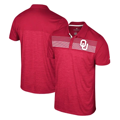 Men's Colosseum Crimson Oklahoma Sooners Big & Tall Langmore Polo