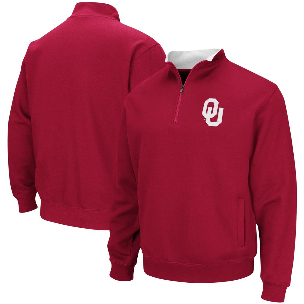 Men's Colosseum Crimson Oklahoma Sooners Big & Tall Tortugas Quarter-Zip Jacket