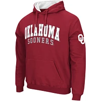 Men's Colosseum Crimson Oklahoma Sooners Double Arch Pullover Hoodie