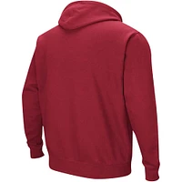 Men's Colosseum Crimson Oklahoma Sooners Double Arch Pullover Hoodie