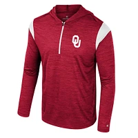 Men's Colosseum Crimson Oklahoma Sooners Dozer Half-Zip Windshirt