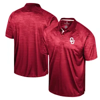 Polo raglan Colosseum Crimson Oklahoma Sooners en nid d'abeille pour homme