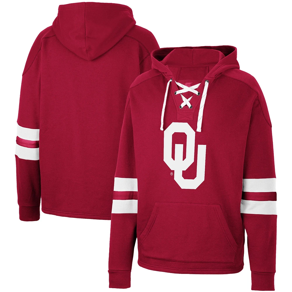 Sweat à capuche lacets Colosseum Crimson Oklahoma Sooners 4.0 pour homme