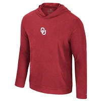 T-shirt à manches longues et capuche pour homme Colosseum Crimson Oklahoma Sooners