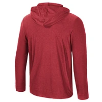 T-shirt à manches longues et capuche pour homme Colosseum Crimson Oklahoma Sooners