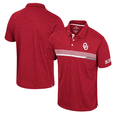 Men's Colosseum  Crimson Oklahoma Sooners No Problemo Polo