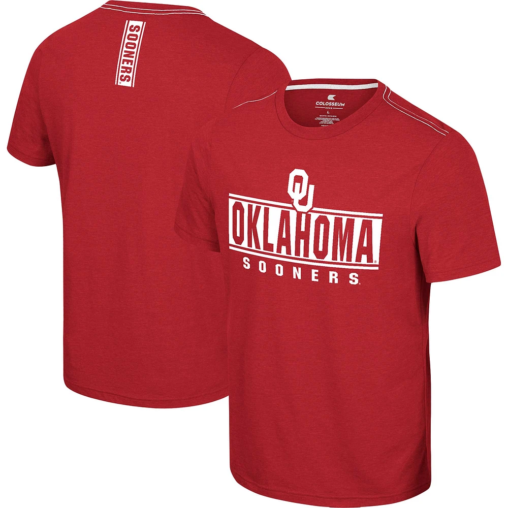 T-shirt Colosseum Crimson Oklahoma Sooners No Problemo pour hommes