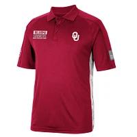 Colosseum Crimson Oklahoma Sooners OHT Military Appreciation Snow Camo Polo pour homme