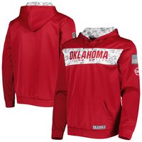 Men's Colosseum Crimson Oklahoma Sooners OHT Military Appreciation Team Color Pullover Hoodie