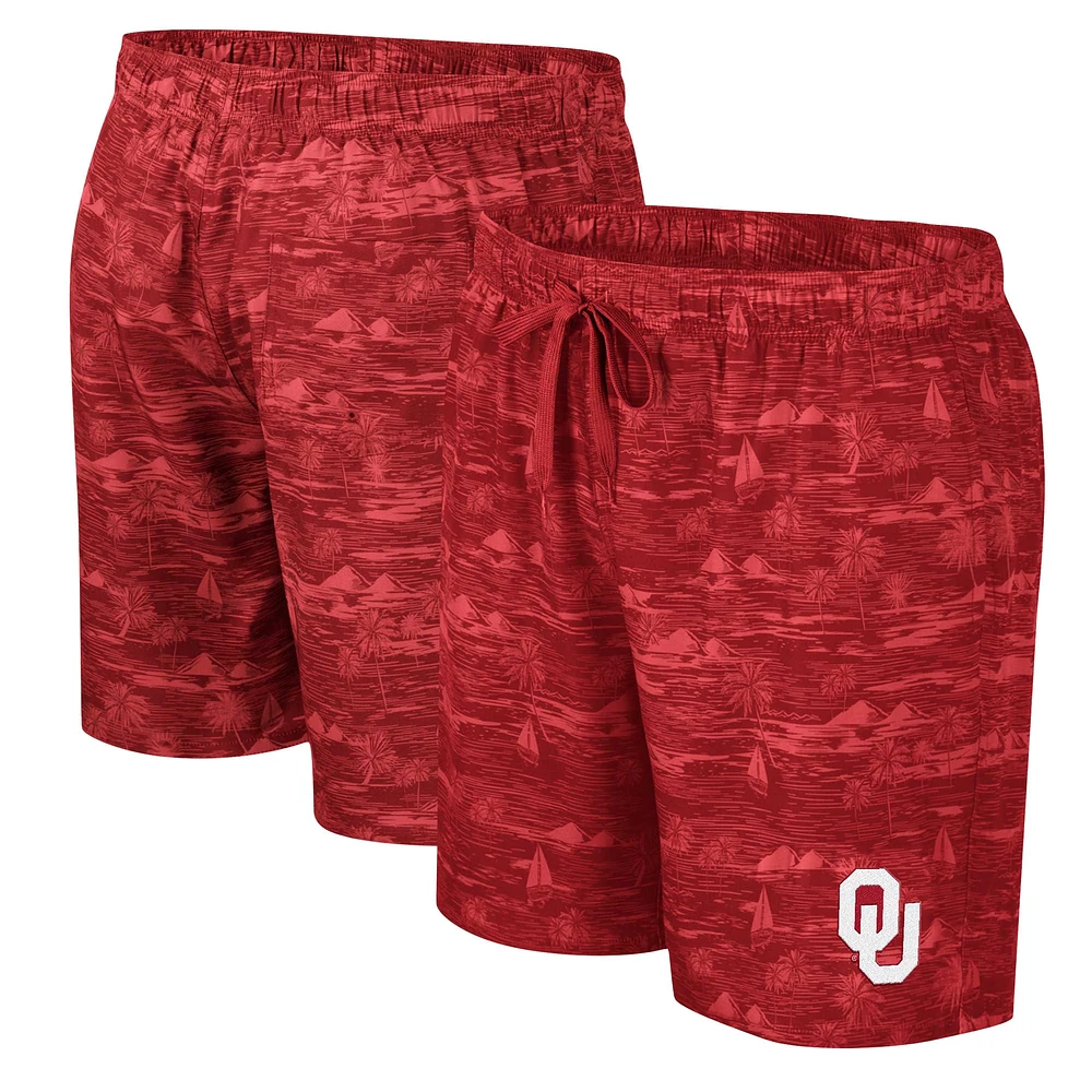 Men's Colosseum Crimson Oklahoma Sooners Ozark Swim Shorts