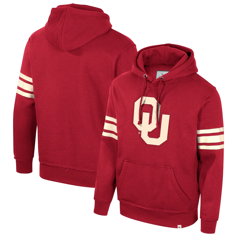 Colosseum Crimson Oklahoma Sooners Saluting Pull à capuche pour hommes