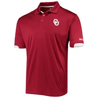 Men's Colosseum Crimson Oklahoma Sooners Santry Lightweight Polo