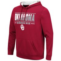 Men's Colosseum Crimson Oklahoma Sooners Slash Stack 2.0 Pullover Hoodie