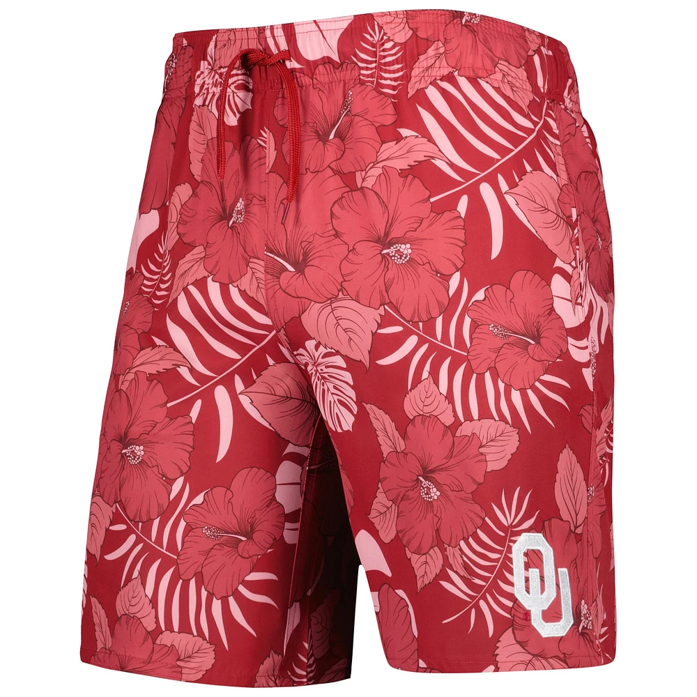 Men's Colosseum Crimson Oklahoma Sooners The Dude Swim Shorts