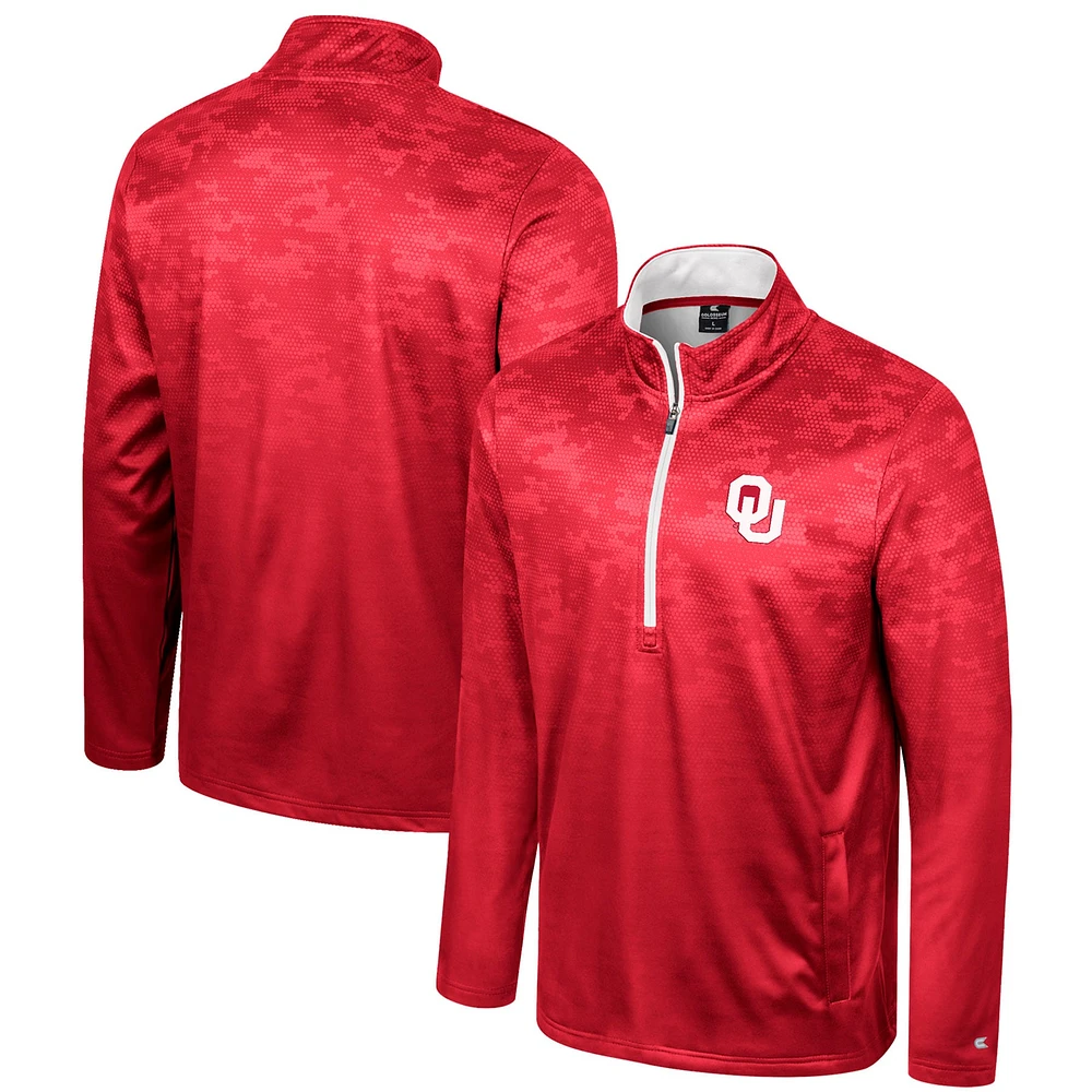 Colosseum Crimson Oklahoma Sooners The Machine Veste à demi-zip pour homme