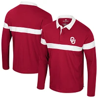 Polo à manches longues pour homme Colosseum Crimson Oklahoma Sooners Too Cool For School