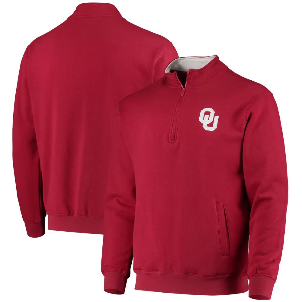 Men's Colosseum Crimson Oklahoma Sooners Tortugas Logo Quarter-Zip Jacket