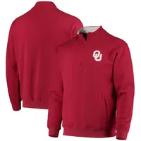 Men's Colosseum Crimson Oklahoma Sooners Tortugas Logo Quarter-Zip Jacket