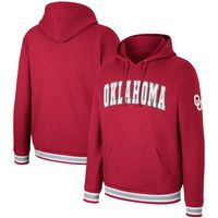 Men's Colosseum Crimson Oklahoma Sooners Varsity Arch Pullover Hoodie