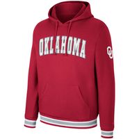 Men's Colosseum Crimson Oklahoma Sooners Varsity Arch Pullover Hoodie