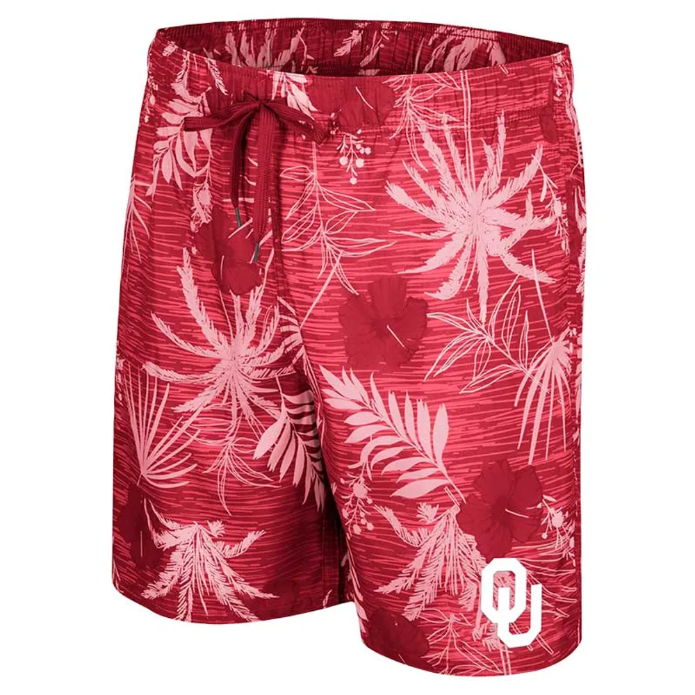 Men's Colosseum Crimson Oklahoma Sooners What Else is New Swim Shorts