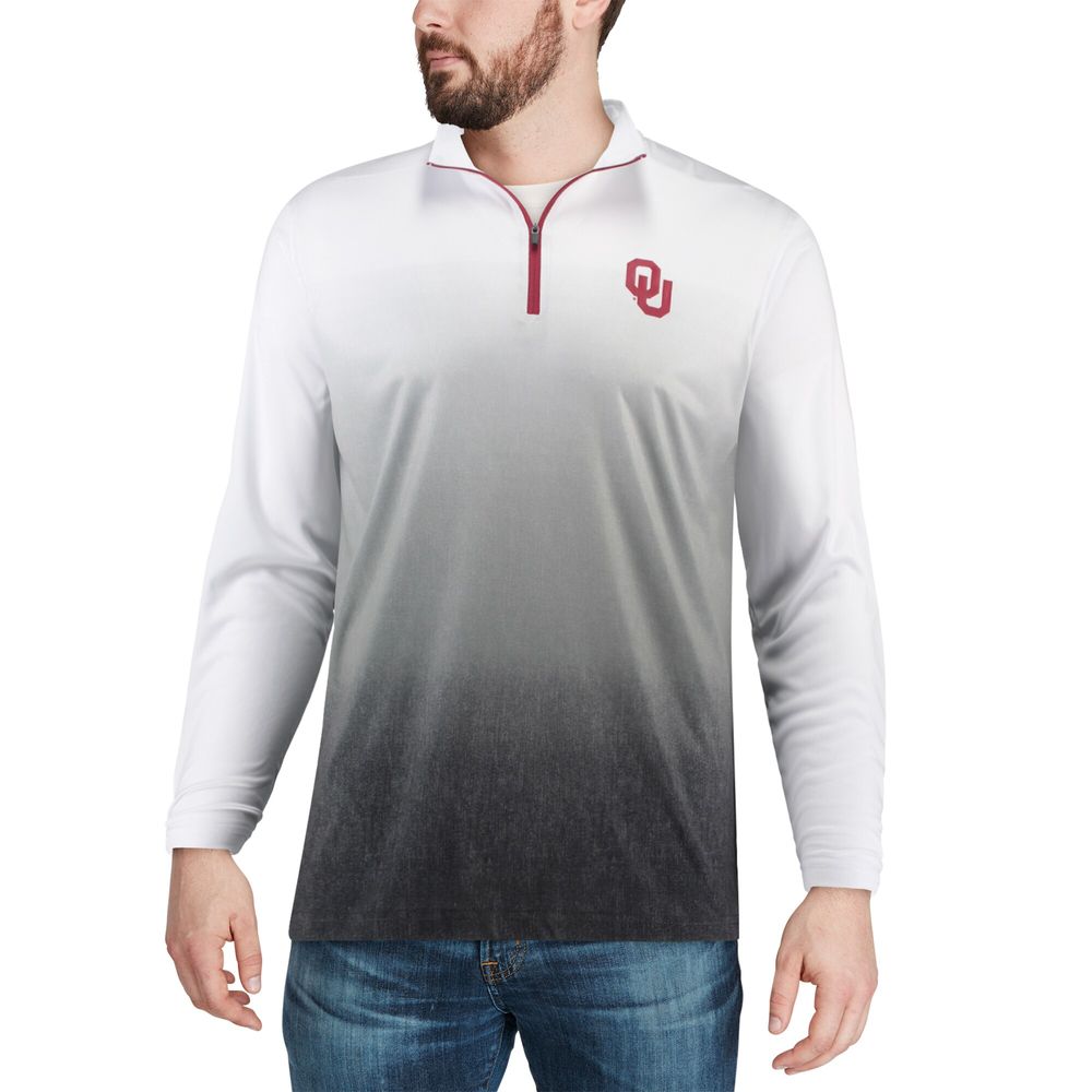 Men's Colosseum Gray Oklahoma Sooners Magic Team Logo Quarter-Zip Jacket