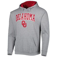 Sweat à capuche Colosseum gris chiné Oklahoma Sooners Arch & Team Logo 3.0 pour homme