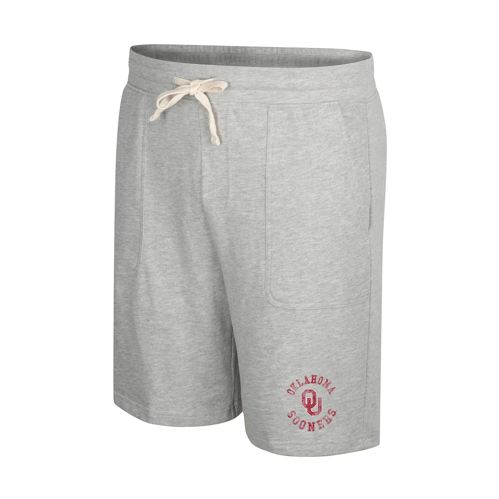 Colosseum Heather Grey Oklahoma Sooners Love To Hear This Terry Shorts pour hommes