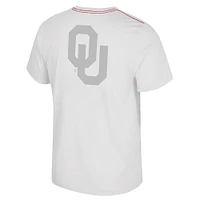 T-shirt à double logo Oklahoma Sooners blanc Colosseum pour homme