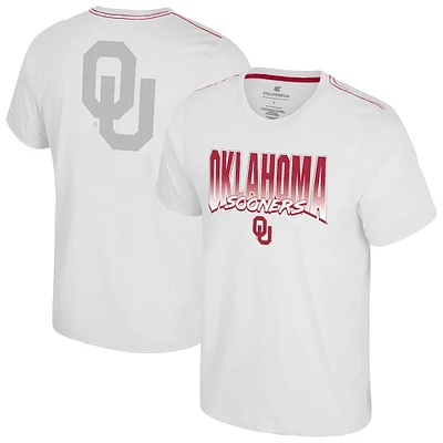T-shirt à double logo Oklahoma Sooners blanc Colosseum pour homme