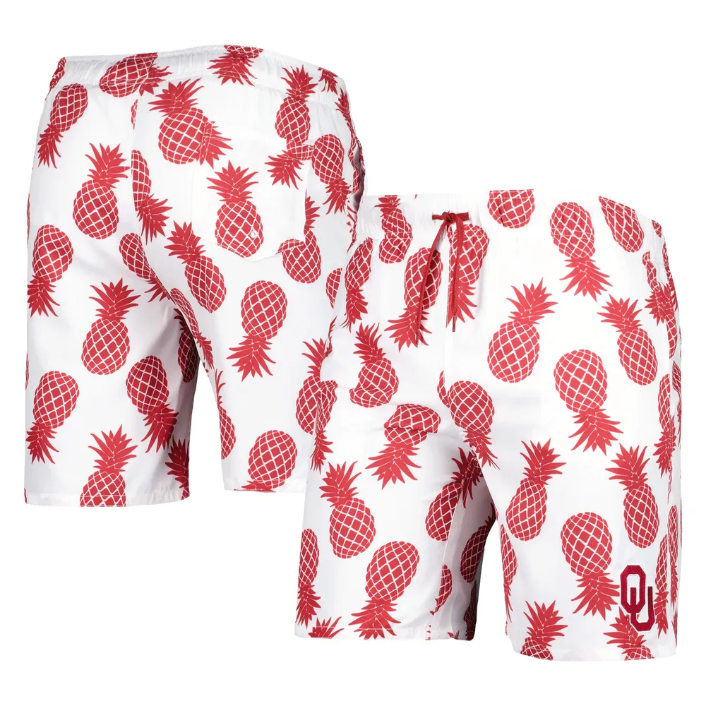 Short de bain Colosseum Oklahoma Sooners Pineapples pour homme, blanc