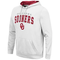 Men's Colosseum White Oklahoma Sooners Resistance Pullover Hoodie