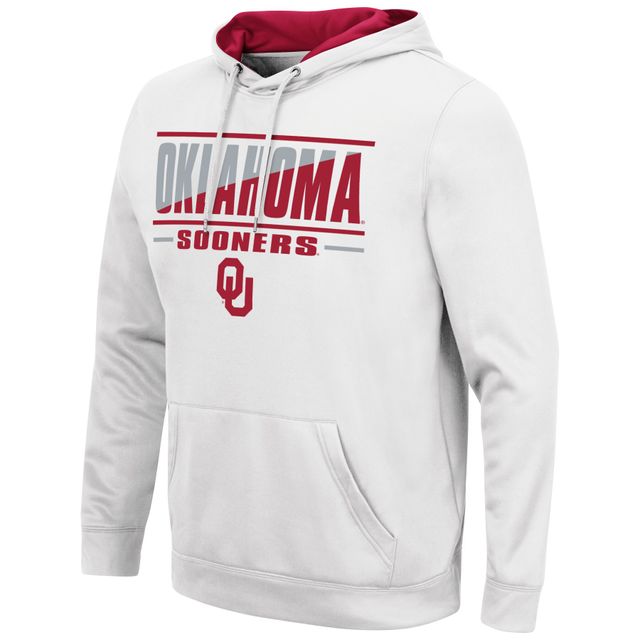 Sweat à capuche Colosseum Oklahoma Sooners Slash Stack 2.0 pour homme, blanc