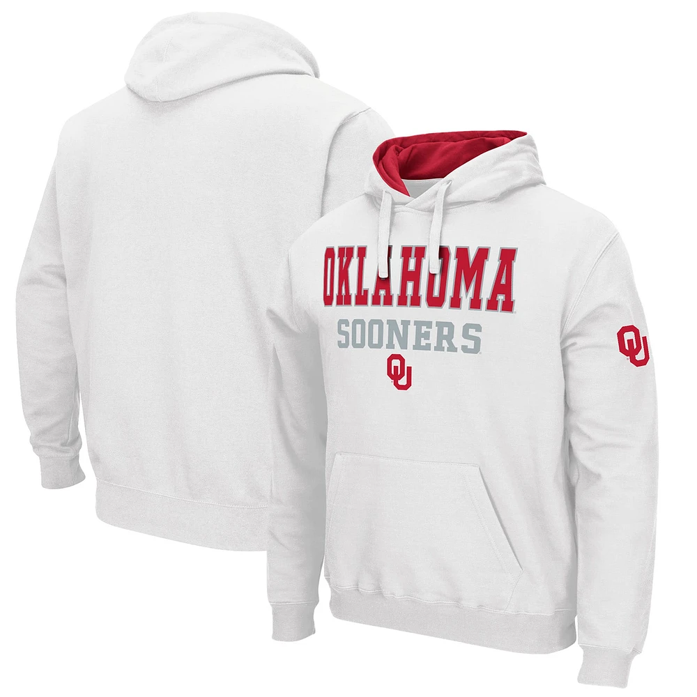 Sweat à capuche Colosseum Oklahoma Sooners Sunrise pour homme, blanc