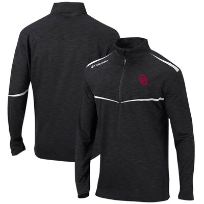 Men's Columbia Black Oklahoma Sooners Scorecard Quarter-Zip Jacket