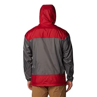 Men's Columbia Charcoal Oklahoma Sooners Flash Challenger Omni-Shade Full-Zip Windbreaker Hoodie Jacket