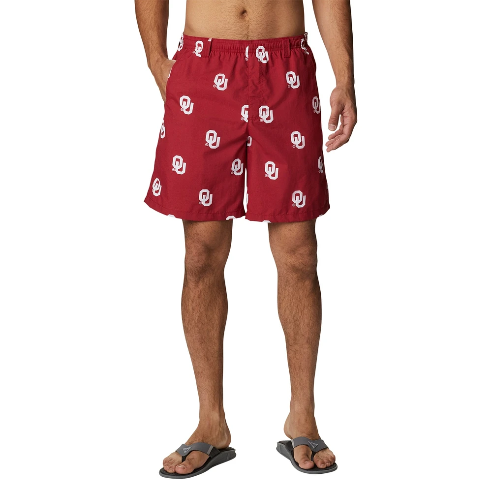 Men's Columbia Crimson Oklahoma Sooners Backcast II Omni-Shade Hybrid Shorts