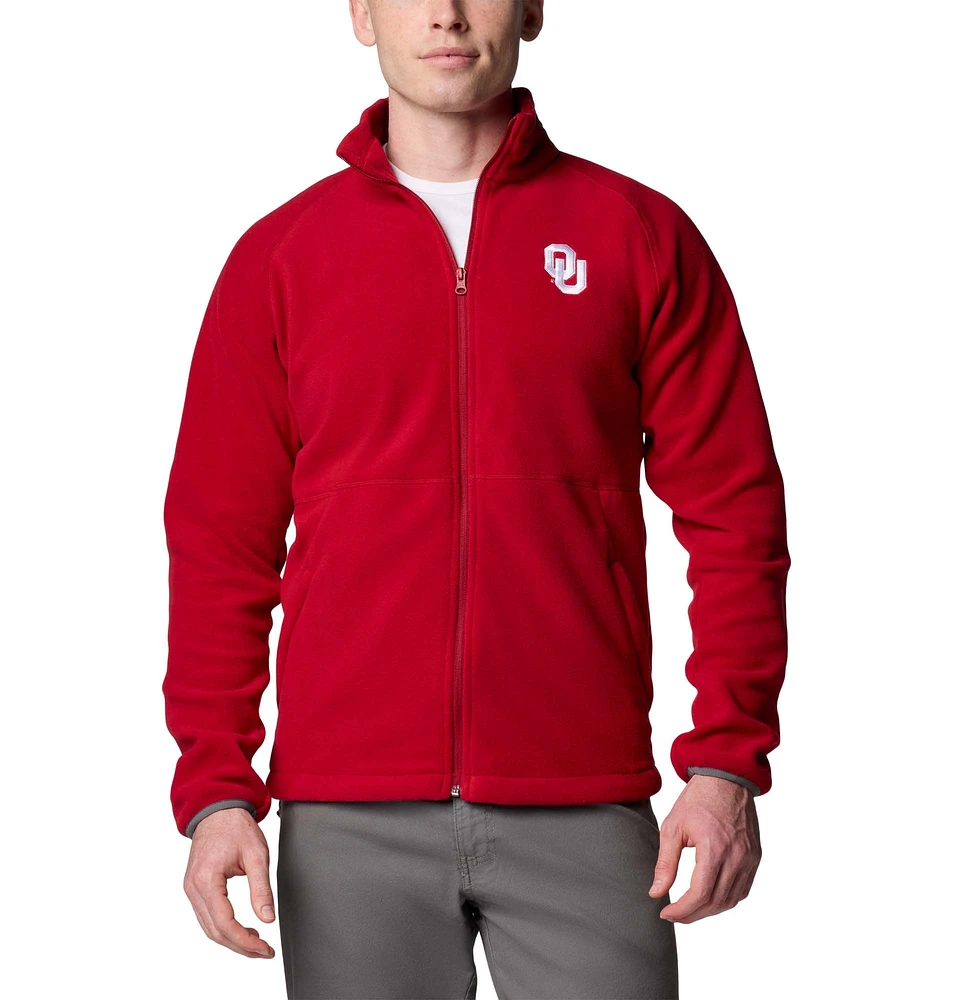 Veste polaire à glissière complète Columbia Crimson Oklahoma Sooners Flanker IV pour homme