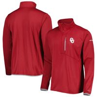 Men's Columbia Crimson Oklahoma Sooners Park View Omni-Wick Half-Zip Top