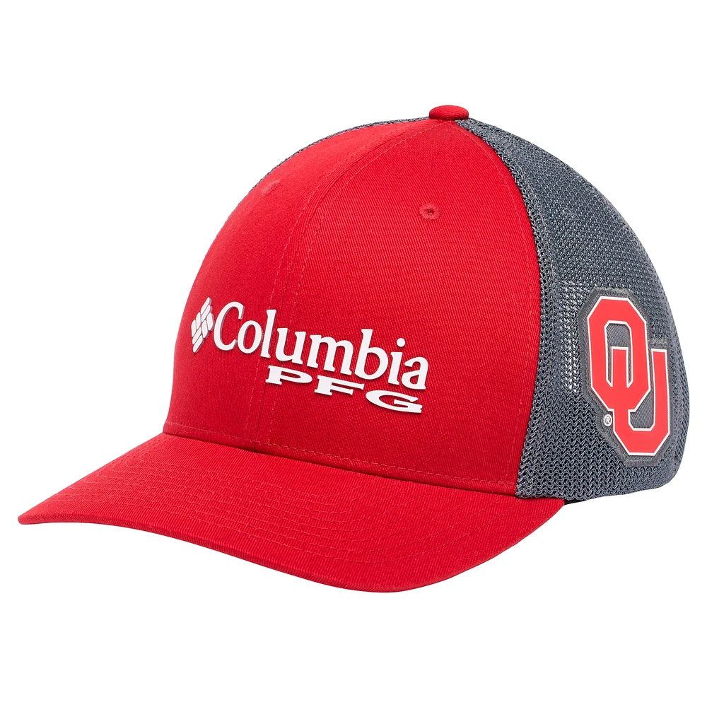 Men's Columbia Crimson Oklahoma Sooners PFG Adjustable Hat