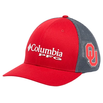 Casquette ajustable Columbia Crimson Oklahoma Sooners PFG pour homme