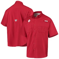 Chemise boutonnée Columbia Crimson Oklahoma Sooners PFG Tamiami Omni-Shade pour hommes