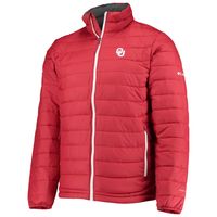 Men's Columbia Crimson Oklahoma Sooners Powder Lite Omni-Heat Reflective Full-Zip Jacket